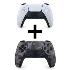 PS5-Controller 2er-Pack: Weiß + Camouflage